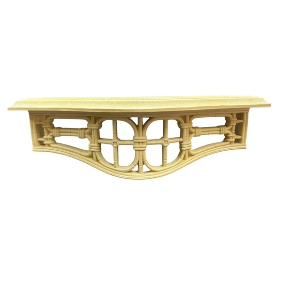 1986 Vintage Faux Bamboo Mirror Butterfly Shelf Set Homco Cottagecore Retro Boho - Picture 7 of 14